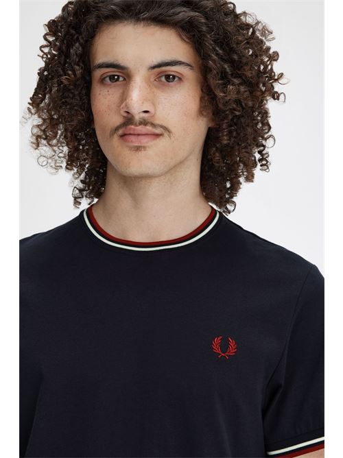 t-shirt bordino Fred Perry | M1588T55
